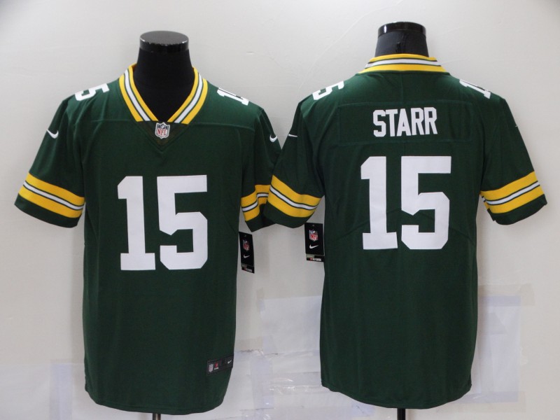Men's Green Bay Packers Bart Starr #15 Green Jersey